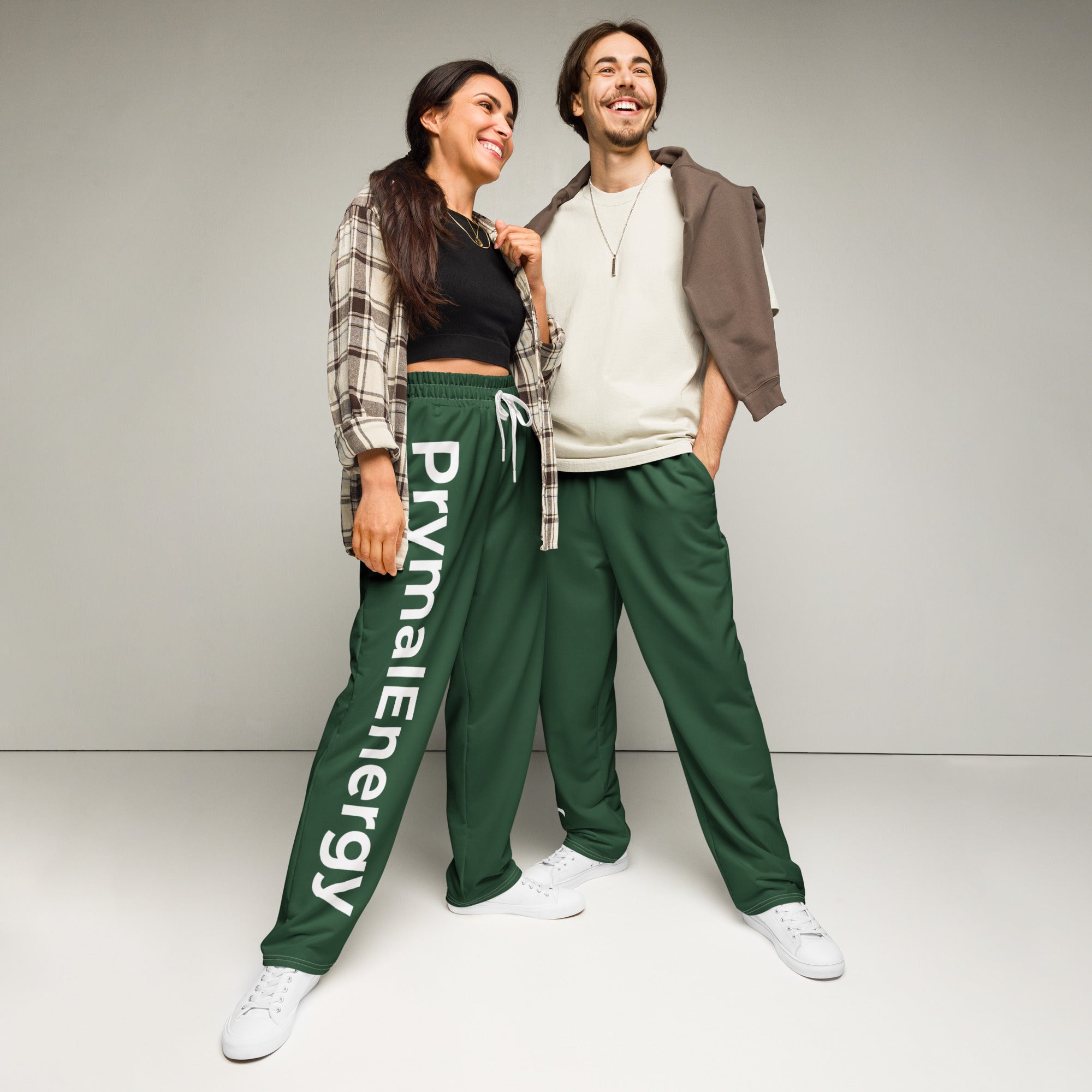 PrymalEnergy Unisex Wide-Leg Joggers – Retro Comfort Meets Modern Sustainability